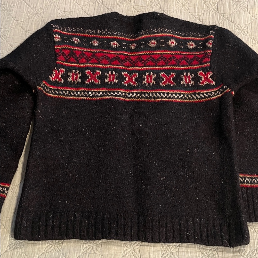 Ralph Lauren Black and Red Wool Sweater - Picture 10 of 14